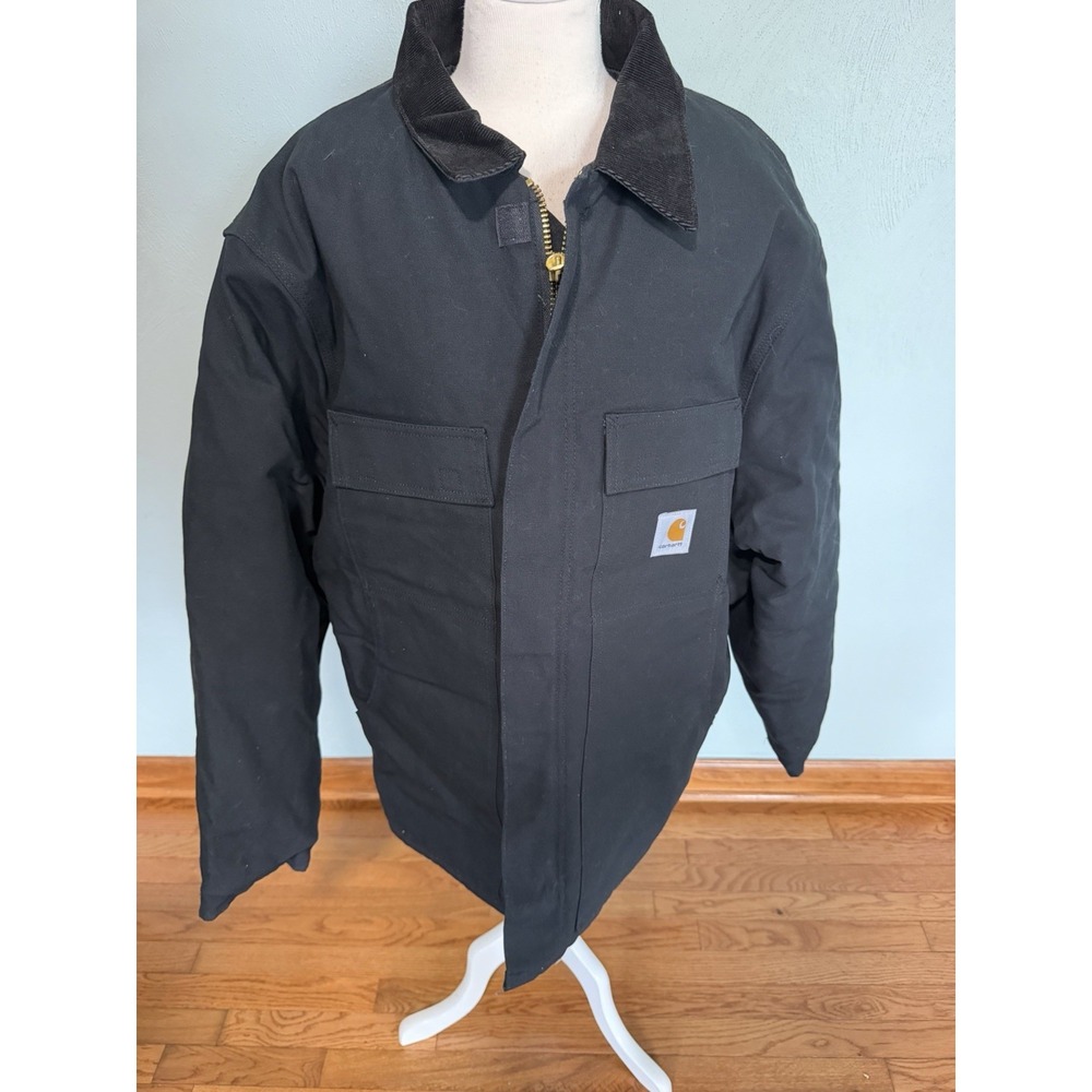 Carhartt Arctic Traditional Coat C03 BLK Black Duck Canvas Quilt Lined Jacket 48